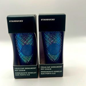 Starbucks blue keychain